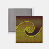 Magnet Dunkelbraun Swirl Gold, Matches Set (Vorderseite/Rückseite)