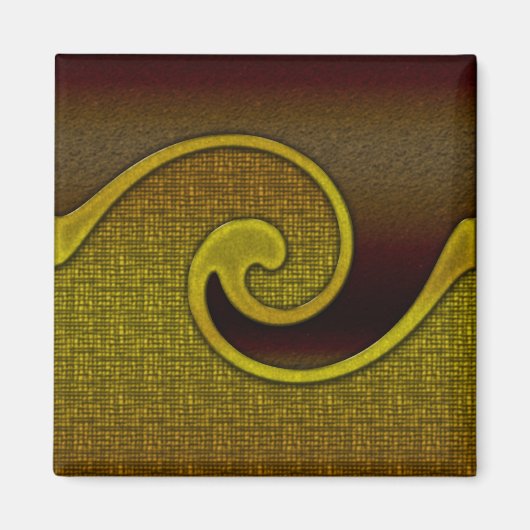Magnet Dunkelbraun Swirl Gold, Matches Set (Vorne)
