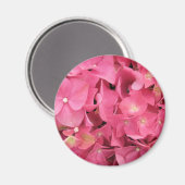 Magnet - Dunkelrosa Hydrangea (Vorderseite/Rückseite)