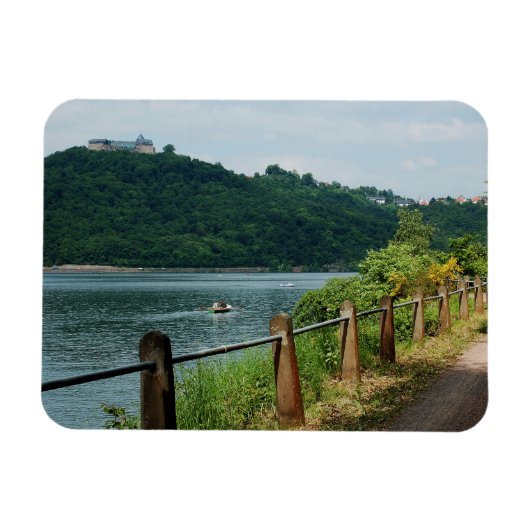 Magnet Edersee Ufer und Schloß Waldeck (Horizontal)