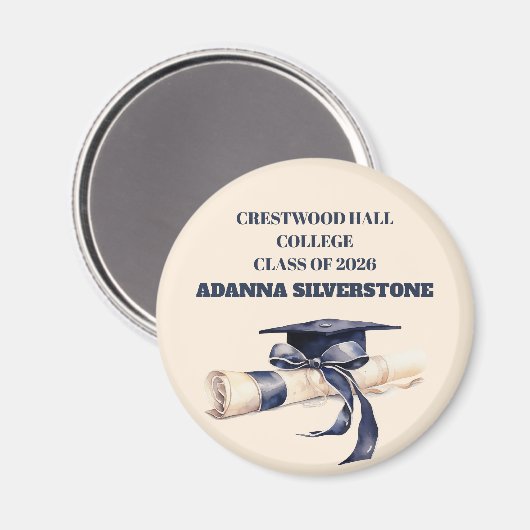 Magnet-Editable Graduation Keepsake Magnet (Vorderseite/Rückseite)