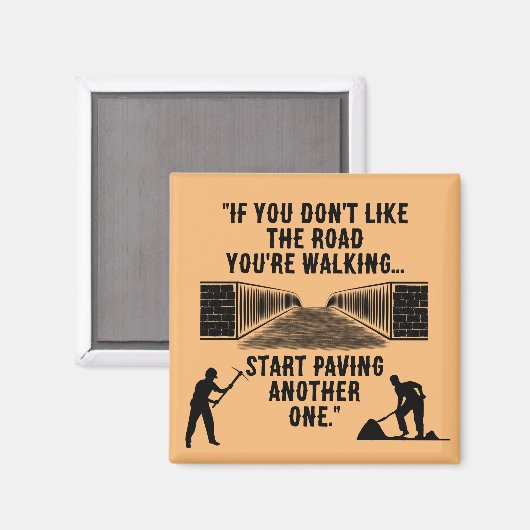 Magnet "Eine neue Straße" (Vorderseite/Rückseite)