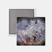 Magnet - Einhorn-Herbstlauf (Vorderseite/Rückseite)
