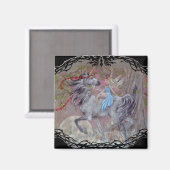 Magnet - Einhorn Valentine (Vorderseite/Rückseite)