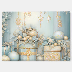 Magnet Elegant Blauer und Gold Weihnachtsgeschenke