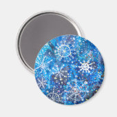 Magnet fallender Schneeflocken (Vorderseite/Rückseite)