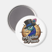 Magnet Farbe "Arsene der Pfau" (Vorderseite/Rückseite)