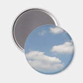 Magnet flauschiger weißer Cumulus Wolken (Vorderseite/Rückseite)