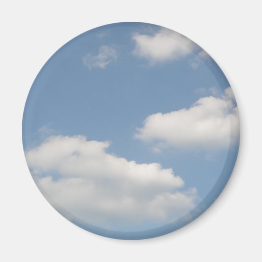 Magnet flauschiger weißer Cumulus Wolken (Vorne)