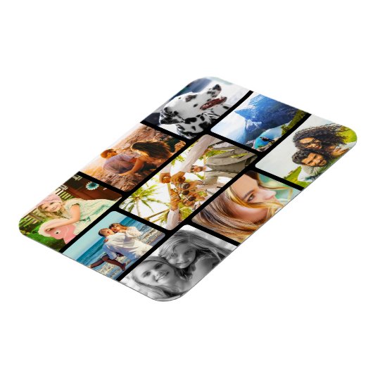 Magnet Flexible 9-Fotomaterial gerundete Collage (Linke Seite)