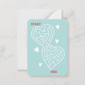 Magnet Fliesen Spielzeug Herz Klasse Valentine Mitteilungskarte (Rückseite)