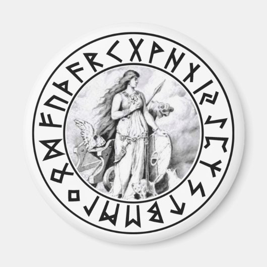 Magnet Freya Rune Shield (Vorne)