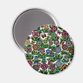 Magnet, Frühlingsblumen und Schmetterlinge, indivi Magnet (Vorderseite/Rückseite)