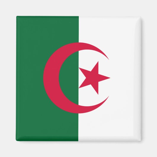 Magnet für algerische Flagge (Vorne)