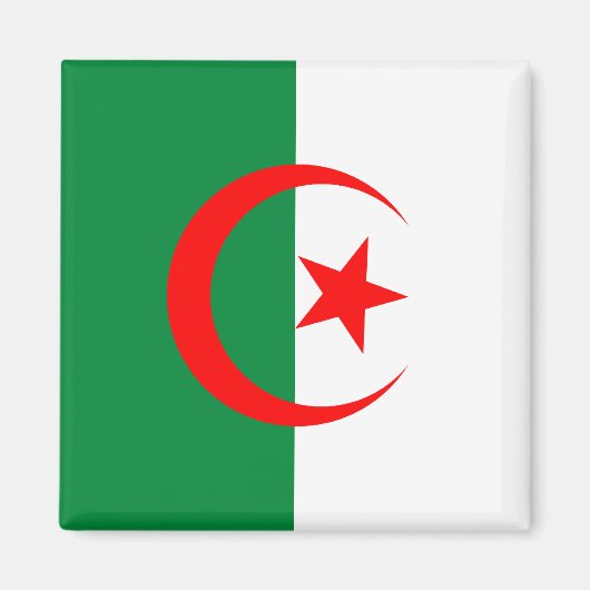 Magnet für algerische Flagge (Vorne)