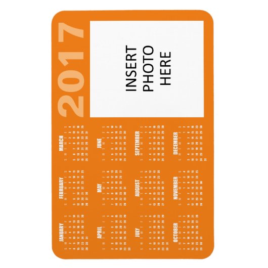 Magnet für benutzerdefinierte Fotos 2017 - Orange (Vertikal)