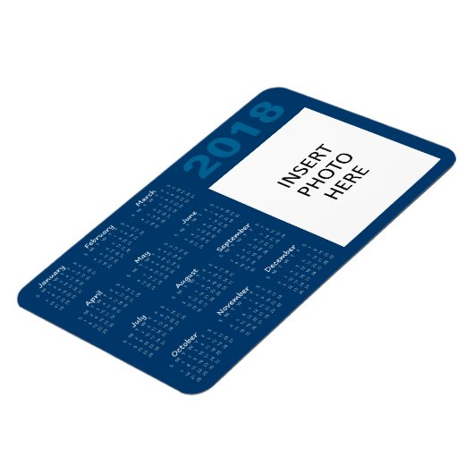 Magnet für benutzerdefinierte Fotos 2018 - Blau (Linke Seite)