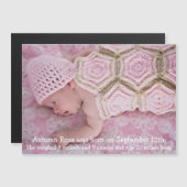 Magnet für benutzerdefinierte Geburtsankündigung (Vorne/Hinten)