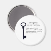 Magnet für benutzerdefinierte Notrufnummern (Vorderseite/Rückseite)