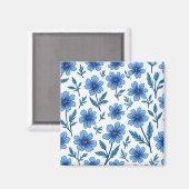 Magnet für blaue Blume (Vorderseite/Rückseite)