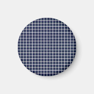 Magnet für blaue geometrische Quadrate