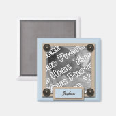 Magnet für blaue Tasten und Halterungen (Vorderseite/Rückseite)