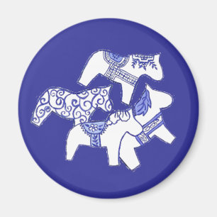 Magnet für Blaue und Weiße Pferde
