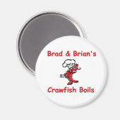 Magnet für Brad & Brian's Crawfish Boils Kühlschra (Vorderseite/Rückseite)