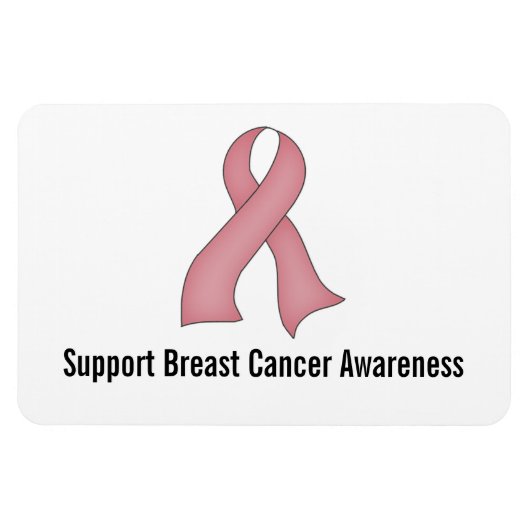 Magnet für Brustkrebs (mittelrosa) (Horizontal)