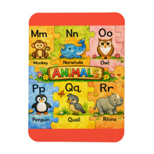 Magnet für das Alphabet der Tiere für den Kühlschr