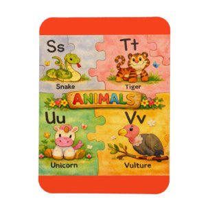 Magnet für das Alphabet der Tiere im Kühlschrank S