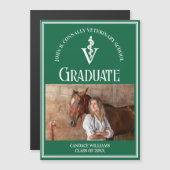 Magnet für das Foto der grünen Veterinärschule (Vorne/Hinten)