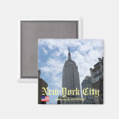Magnet für das Gebäude des Empire State (Vorderseite/Rückseite)