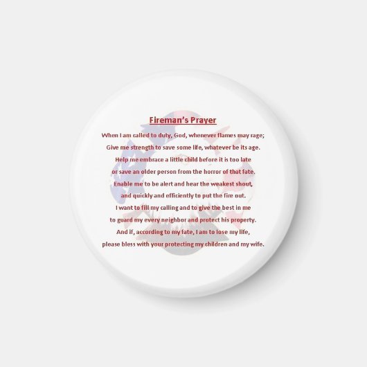 Magnet für das Gebet des Feuermanns (Vorne)