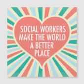 Magnet für das Herz von Sozialarbeitern (Vorderseite)