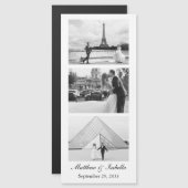 Magnet für das Hochzeitschwarz-Weiß-Foto (Vorne/Hinten)