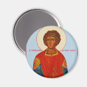 Magnet für das orthodoxe St. Panteleimon (Vorderseite/Rückseite)