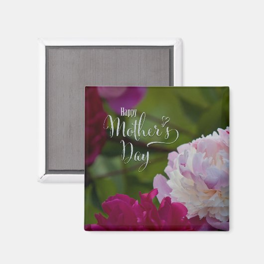 Magnet für das Peony Garden der Mutter (Vorderseite/Rückseite)