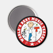 Magnet für den besten Musiklehrer der Welt (Vorderseite/Rückseite)