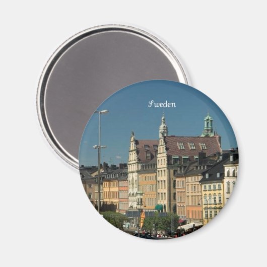 Magnet für den Kühlschrank in Schweden (Vorderseite/Rückseite)