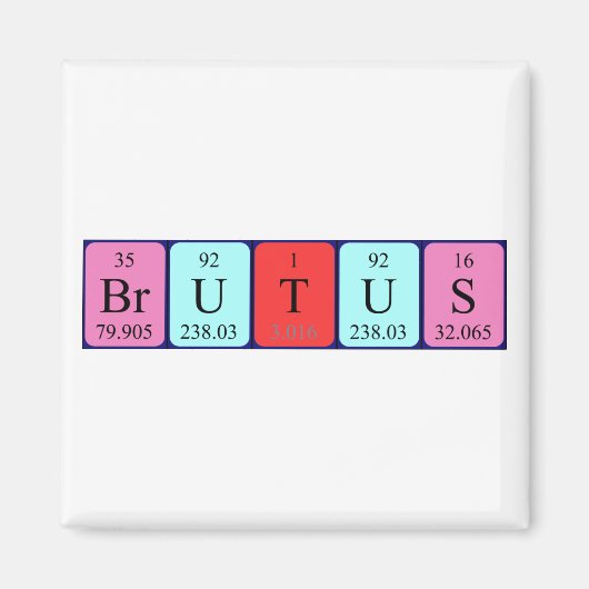 Magnet für den periodischen Feldnamen Brutus (Vorne)