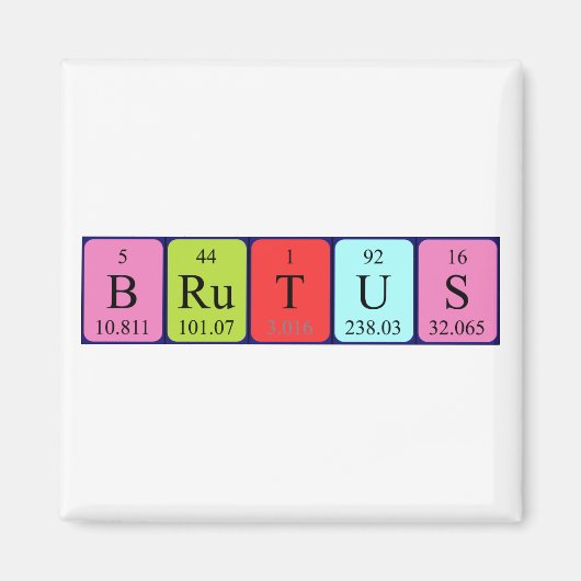 Magnet für den periodischen Feldnamen Brutus (Vorne)
