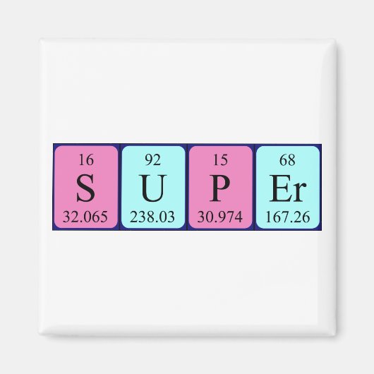 Magnet für den superperiodischen Namen (Vorne)