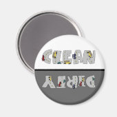 Magnet für den Verkehr, Marmelade, saubere Spülmas (Vorderseite/Rückseite)