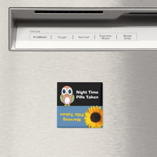 Magnet für die Erinnerung der Eule und Blume (In Situ (Geschirrspüler))