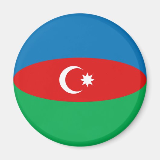 Magnet für die Flagge Aserbaidschans (Vorne)