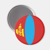 Magnet für die Flagge der Mongolei (Vorderseite/Rückseite)