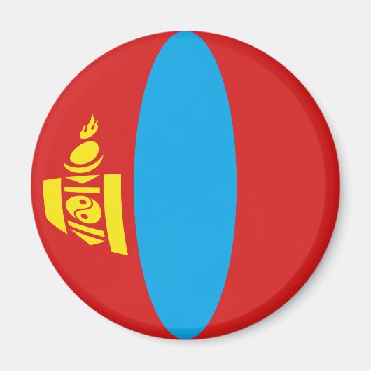 Magnet für die Flagge der Mongolei (Vorne)