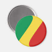Magnet für die Flagge des Kongo-Brazzaville (Vorderseite/Rückseite)