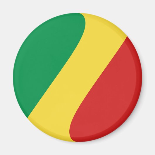Magnet für die Flagge des Kongo-Brazzaville (Vorne)